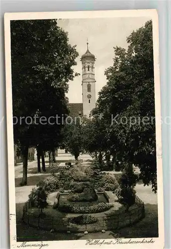 AK / Ansichtskarte Memmingen Hallhof mit Kreuzherrenkirche Kat. Memmingen