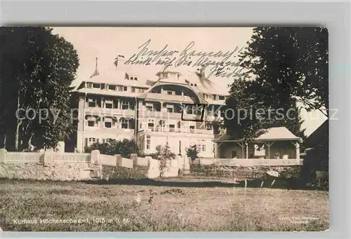 AK / Ansichtskarte Hoechenschwand Kurhaus Kat. Hoechenschwand