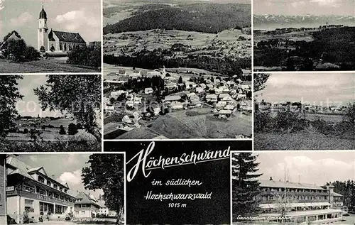 AK / Ansichtskarte Hoechenschwand Kirche Total Panorama Hotel Sanatorium Sonnenhof Kat. Hoechenschwand