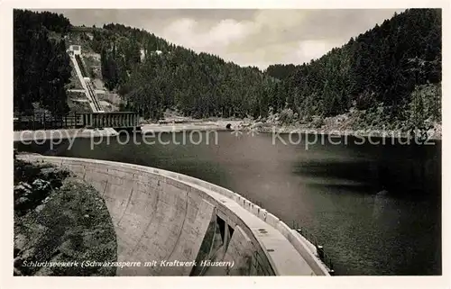 AK / Ansichtskarte Schluchsee Schwarzasperre mit Kraftwerk Kat. Schluchsee