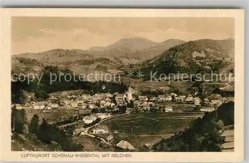 AK / Ansichtskarte Schoenau Schwarzwald Belchen Kat. Schoenau im Schwarzwald