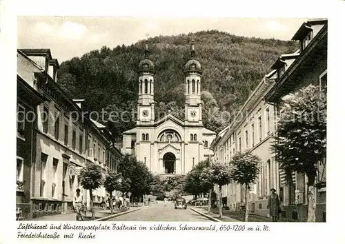 AK / Ansichtskarte Todtnau Friedrichstrasse und Kirche  Kat. Todtnau