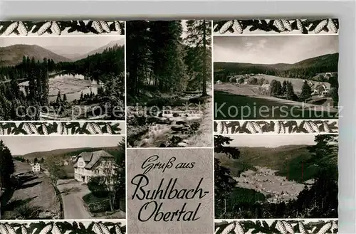 AK / Ansichtskarte Buhlbach Obertal Panorama Teilansicht Bach 