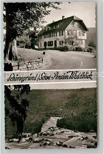AK / Ansichtskarte Schoenegruend Pension Waldblick Panorama Kat. Baiersbronn
