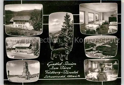 AK / Ansichtskarte Baerental Feldberg Gasthof Pension Zum Baeren Teilansichten Bismarckturm Kat. Feldberg (Schwarzwald)