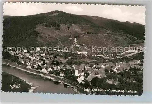 AK / Ansichtskarte Ruehle Oberweser Luftaufnahme Hotel Pension Weissen Ross  Kat. Bodenwerder