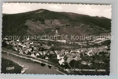 AK / Ansichtskarte Ruehle Oberweser Luftaufnahme Hotel Pension Weissen Ross Kat. Bodenwerder