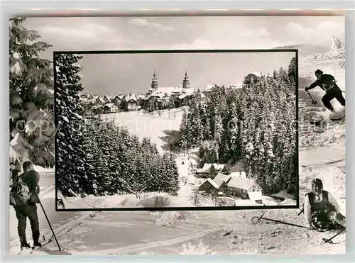 AK / Ansichtskarte Freudenstadt Wintersportplatz Skifahrer Kat. Freudenstadt