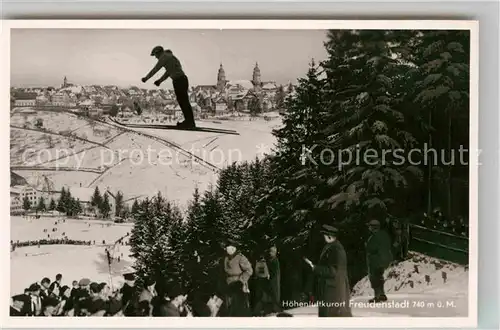 AK / Ansichtskarte Freudenstadt Panorama Skispringer Kat. Freudenstadt