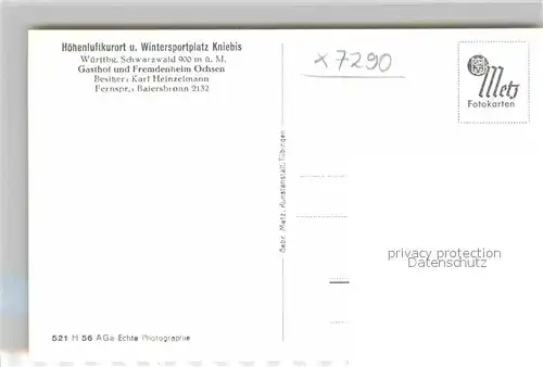 AK / Ansichtskarte Kniebis Freudenstadt Winterpanorama Gasthof Ochsen Kat. Freudenstadt