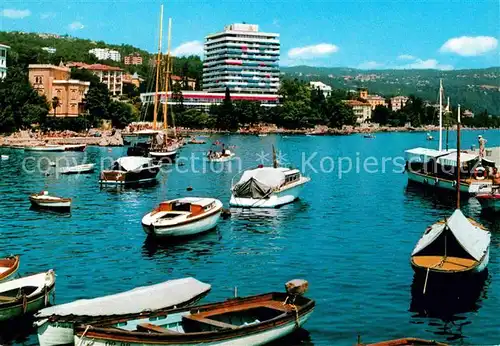 AK / Ansichtskarte Opatija Istrien Bootshafen Hotel Ambasador