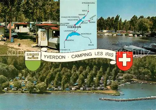 AK / Ansichtskarte Yverdon VD Camping les Iris Details Kat. Yverdon