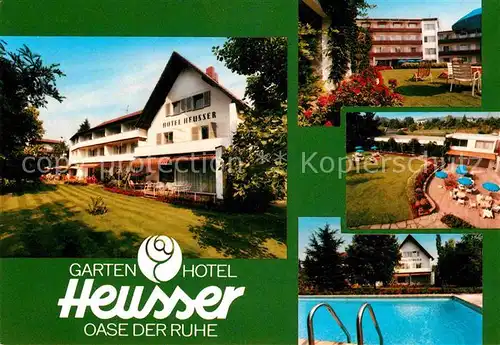 AK / Ansichtskarte Bad Duerkheim Garten Hotel Heusser Terrasse Swimmingpool Kat. Bad Duerkheim