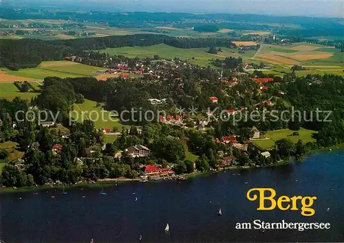 AK / Ansichtskarte Berg Starnberg Fliegeraufnahme mit Starnbergersee Kat. Berg