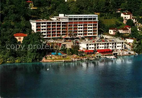 AK / Ansichtskarte Morcote Lago di Lugano Hotel Olivella au Lac Fliegeraufnahme