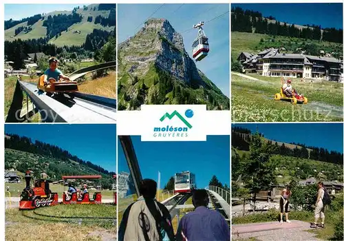 AK / Ansichtskarte Moleson sur Gruyeres Miniolf Sommerrodelbahn Zahnradbahn Seilbahn Kat. Moleson sur Gruyeres