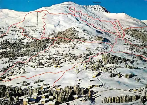 AK / Ansichtskarte Valbella Lenzerheide Skigebietkarte