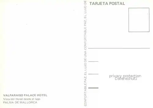 AK / Ansichtskarte Palma de Mallorca Valparadiso Palaco Hotel Ruderer  Kat. Palma de Mallorca