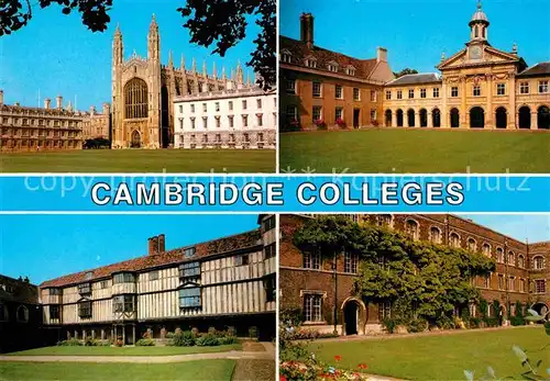 AK / Ansichtskarte Cambridge Cambridgeshire Kings Emmanuel Jesus and Queens Colleges