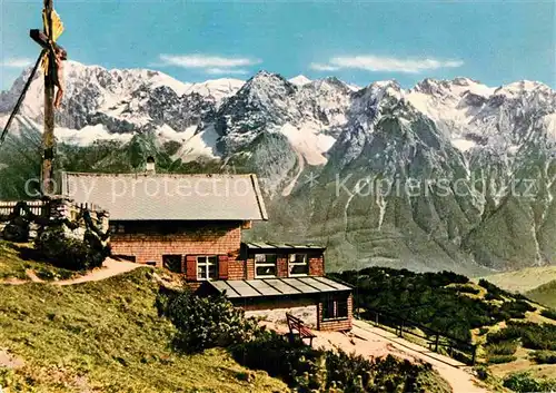 AK / Ansichtskarte Wankhaus mit Karwendel Kat. Garmisch Partenkirchen