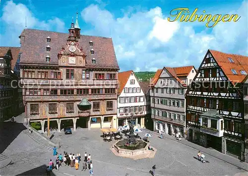 AK / Ansichtskarte Tuebingen Markt mit Rathaus Kat. Tuebingen