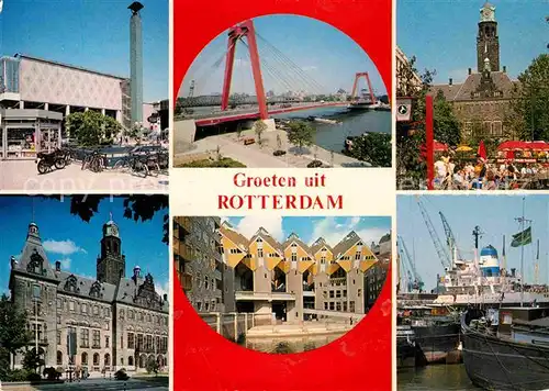 AK / Ansichtskarte Rotterdam R?cke Kirche Schloss Hafen Kat. Rotterdam