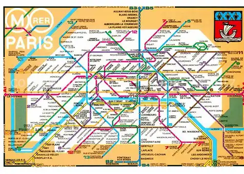 AK / Ansichtskarte U Bahn Subway Underground Metro Plan du Metro Paris 