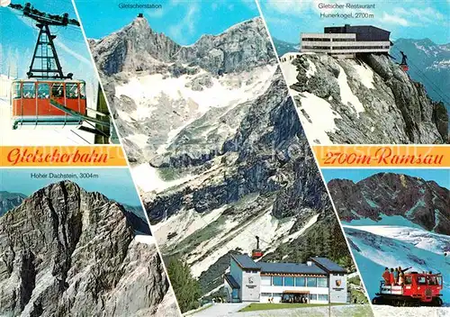 AK / Ansichtskarte Seilbahn Dachstein Suedwandbahn Gletscherbahn Ramsau Hunerkogel Kat. Bahnen