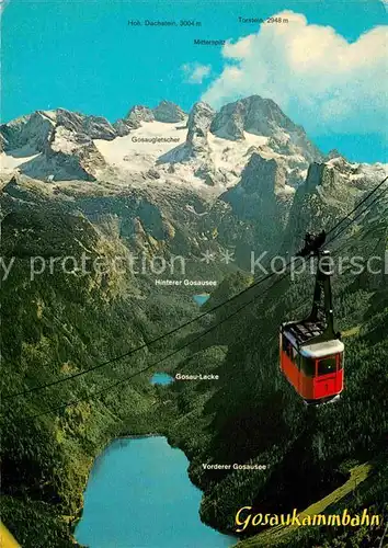AK / Ansichtskarte Seilbahn Gosaukammbahn Hoher Dachstein Gosausee  Kat. Bahnen