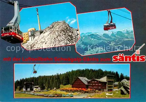 AK / Ansichtskarte Seilbahn Schwaegalp Saentis  Kat. Bahnen