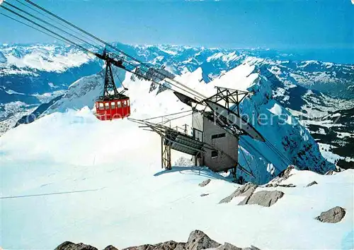 AK / Ansichtskarte Seilbahn Saentis Tierwees Silberplatte Glarner  und Schwyzeralpen  Kat. Bahnen