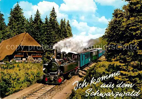 AK / Ansichtskarte Lokomotive Schwarzwald Schwarzwaldhaus  Kat. Eisenbahn