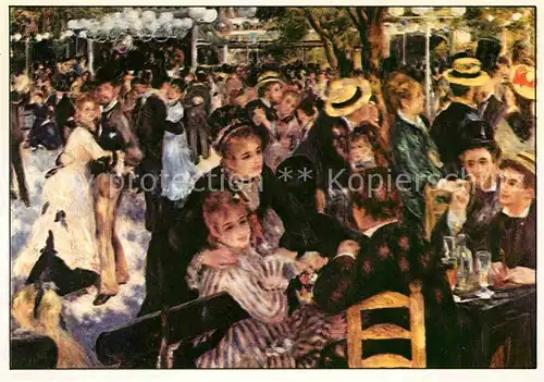 AK / Ansichtskarte Kuenstlerkarte Pierre Auguste Renoir Le Moulin de la Galette Impressionismus Kat. Kuenstlerkarte