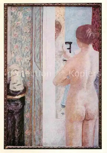 AK / Ansichtskarte Kuenstlerkarte Pierre Bonnard Bei der Toilette 1922 Parischer Schule  Kat. Kuenstlerkarte