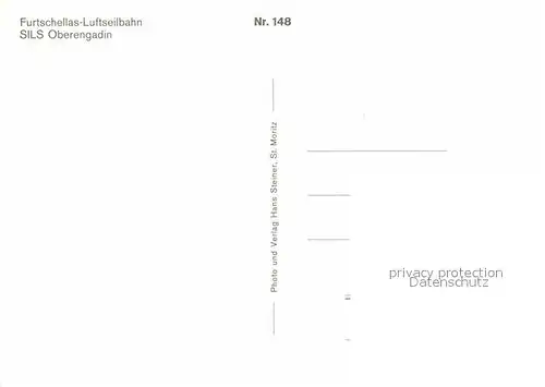 AK / Ansichtskarte Seilbahn Furtschellas Sils Oberengadin  Kat. Bahnen