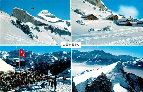 AK / Ansichtskarte Leysin La Berneuse Wintersportplatz Alpenpanorama Kat. Leysin
