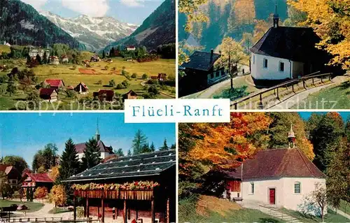 AK / Ansichtskarte Flueeli Ranft Panorama Alpen Kapelle Dorfpartie Kat. Flueeli Ranft