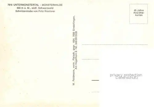 AK / Ansichtskarte Muensterhalden Schnitzerstube von Fritz Riesterer Schwarzwald