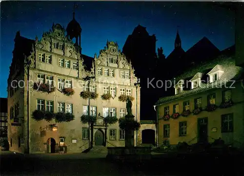 AK / Ansichtskarte Bad Hersfeld Rathaus Nachtaufnahme Kat. Bad Hersfeld