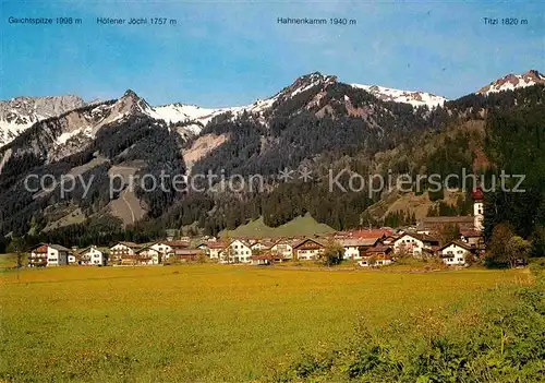 AK / Ansichtskarte Waengle Gesamtansicht mit Alpen Kat. Waengle