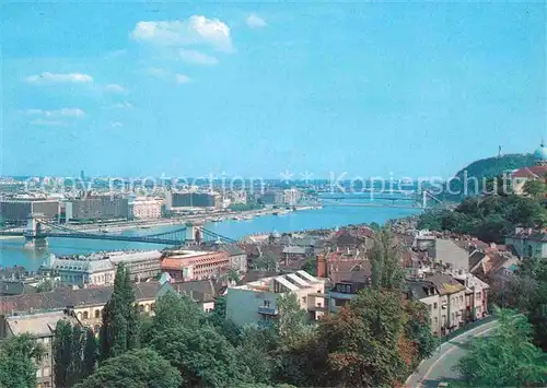 AK / Ansichtskarte Budapest Panorama Blick ueber die Donau Kat. Budapest