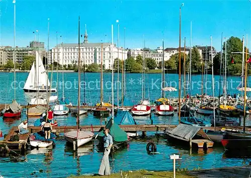 AK / Ansichtskarte Hamburg Aussenalster mit Hotel Atlantic Kat. Hamburg