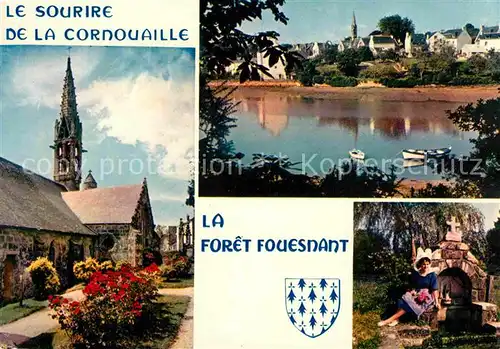 AK / Ansichtskarte La Foret Fouesnant Eglise du XVle egalement celebre par ses costumes bretons Kat. La Foret Fouesnant