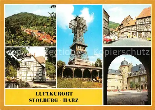 AK / Ansichtskarte Stolberg Harz Rittergasse Josephskreuz Markt Jugendherberge FDGB Erholungsheim Comenius ehem Schloss Kat. Stolberg Harz