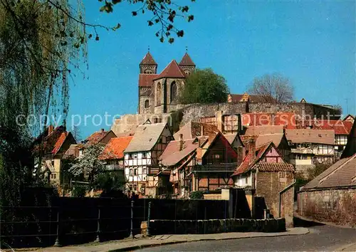 AK / Ansichtskarte Quedlinburg Schlossberg mit Stiftskirche Kat. Quedlinburg