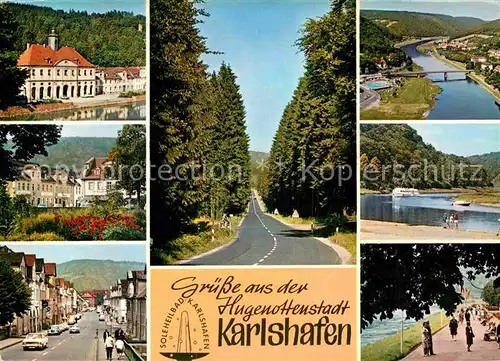 AK / Ansichtskarte Bad Karlshafen Kurhaus Strassenpartien Teilansichten Promenade Kat. Bad Karlshafen