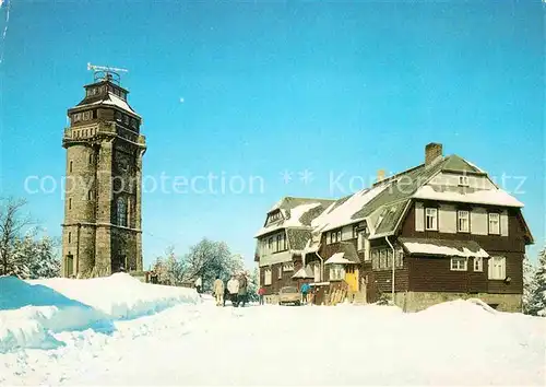 AK / Ansichtskarte Wildenthal Eibenstock Auf dem Auersberg Gastst?tte Aussichtsturm