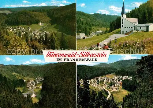 AK / Ansichtskarte Silberstein Panorama Erholungsort Frankenwald Kirche Kat. Geroldsgruen