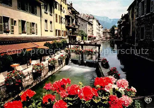 AK / Ansichtskarte Annecy Haute Savoie Ecluse fleurie sur le Thiou Kat. Annecy