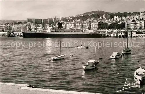AK / Ansichtskarte Alger Algerien Le port vue generale Hafen Dampfer